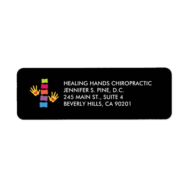 Chiropraktische Hände und Logo-Labels für Spine (Vorne)