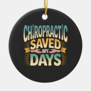 Chiropraktische Heilung und Rückenschmerz-Linderun Keramik Ornament