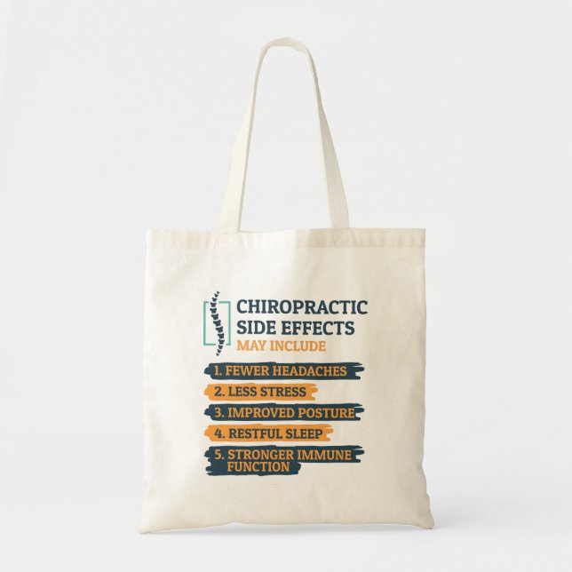 Chiropraktische Nebenwirkungen Funny Chiropractor  Tragetasche (Vorne)