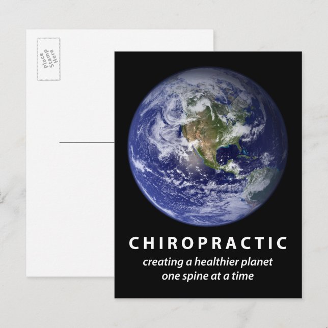 Chiropraktische Postkarte für den gesünderen Plane (Vorne/Hinten)