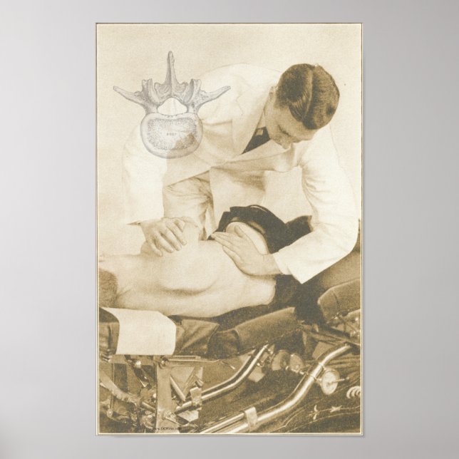 Chiropraktische Rückenmarksanpassung Vintag Poster (Vorne)