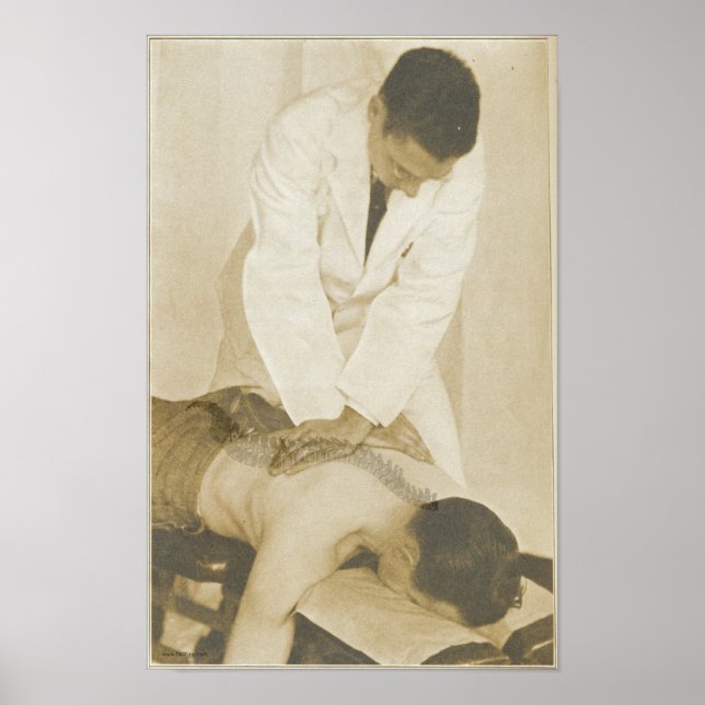 Chiropraktische Rückenmarksanpassung Vintag Poster (Vorne)