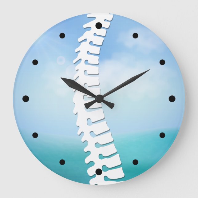 Chiropraktische seitliche Rückenmarksklemme Große Wanduhr (Vorderseite)
