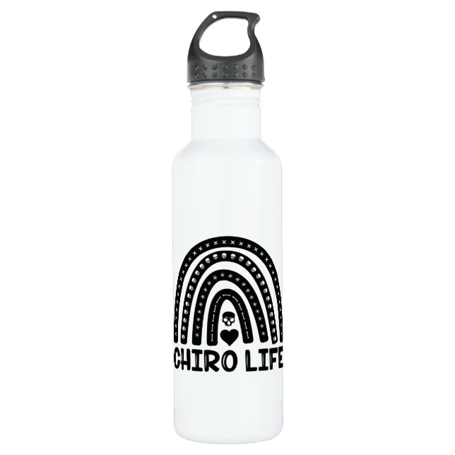 Chiropraktische Spine Chiropraktikum Edelstahlflasche (Vorderseite)