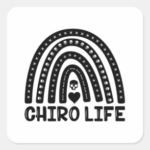 Chiropraktische Spine Chiropraktikum Quadratischer Aufkleber