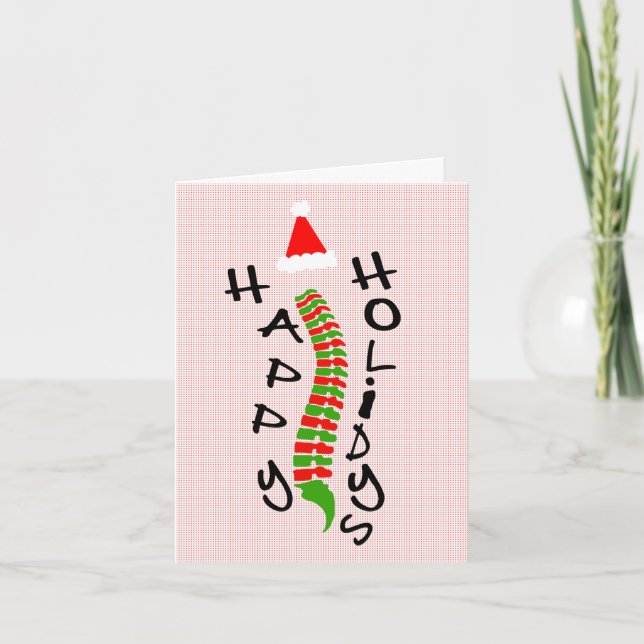 Chiropraktische Weihnachtsgrüßkarte Karte (Vorderseite)