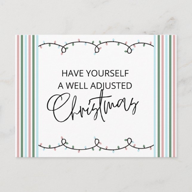 Chiropraktische Weihnachtskarte, Chiropraktik, Chi Postkarte (Vorderseite)