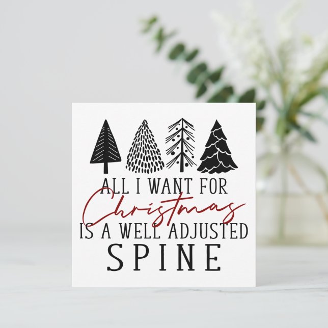 Chiropraktische Weihnachtskarte, Chiropraktikkarte Dankeskarte (Stehend Vorderseite)