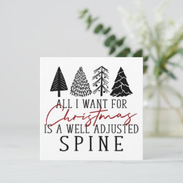 Chiropraktische Weihnachtskarte, Chiropraktikkarte Dankeskarte