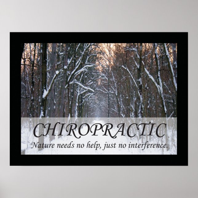 Chiropraktische Zitate und Redewendungen Natur Poster (Vorne)