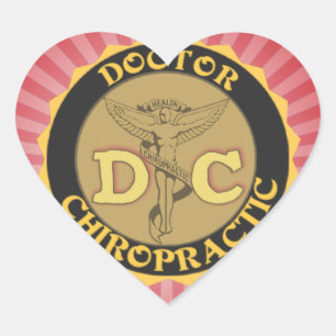 CHIROPRAKTISCHER CADUCEUS DES LOGO-ARZTS Herz-Aufkleber