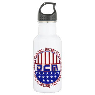 CHIROPRAKTISCHES MEDIZIN-PATRIOTISCHES LOGO DES DC TRINKFLASCHE