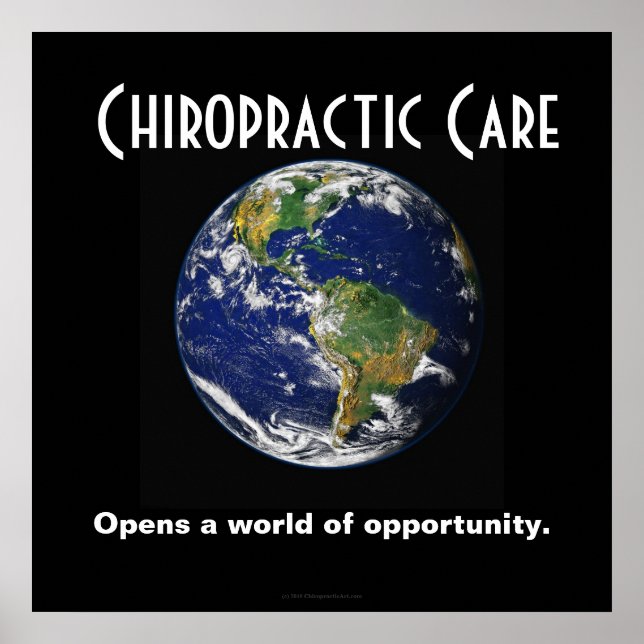 Chiropraktisches Poster: Eine Welt der Möglichkeit Poster (Vorne)