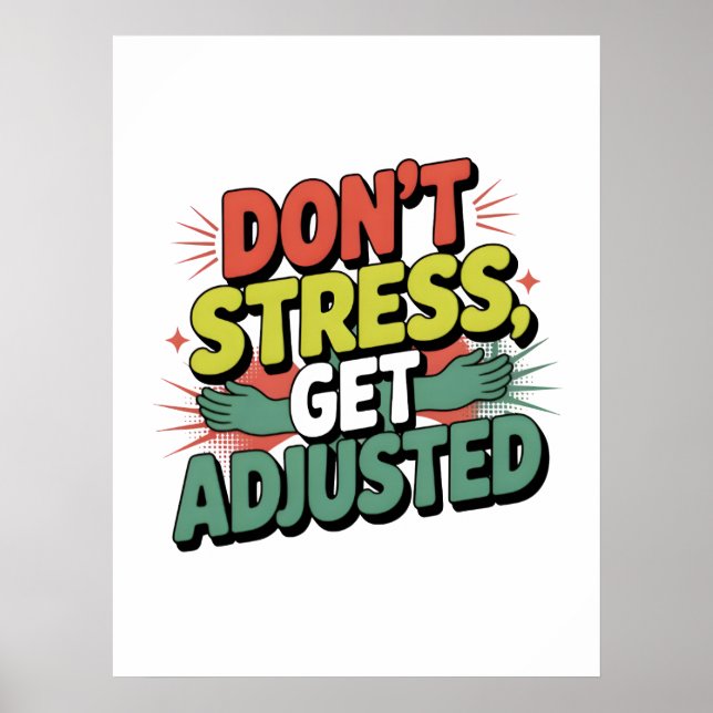 Chiropraktisches Stressabbau-Geschenk für Rückenko Poster (Vorne)