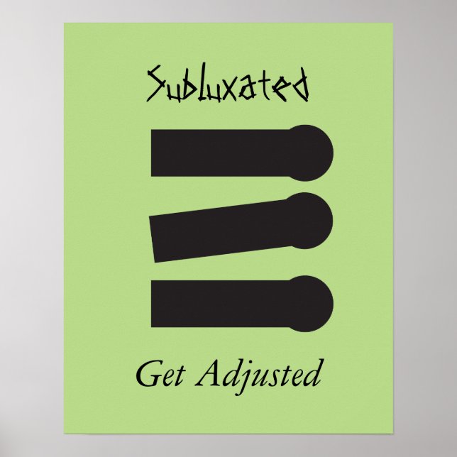 Chiropraktisches subluxuriöses Wirbelsäulenposter  Poster (Vorne)