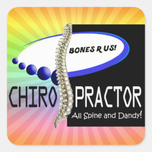 CHIROPRAKTOR - ALLE SPINE UND DANDY - KNOCHEN ODER QUADRATISCHER AUFKLEBER