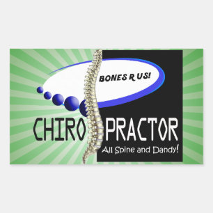 CHIROPRAKTOR - ALLE SPINE UND DANDY - KNOCHEN ODER RECHTECKIGER AUFKLEBER