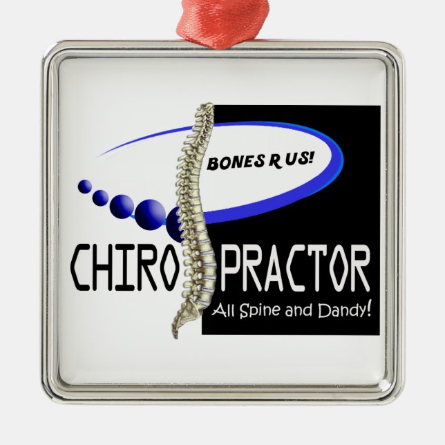 CHIROPRAKTOR - ALLE SPINE UND DANDY - KNOCHEN ODER SILBERNES ORNAMENT (Vorne)