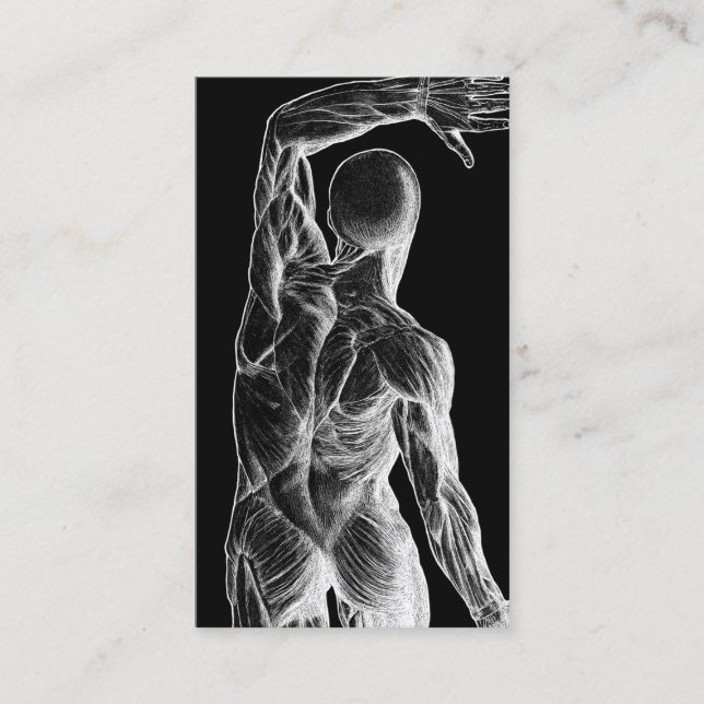 Chiropraktor Anatomie Zurück Chiropraktisches Schw Visitenkarte (Vorderseite)