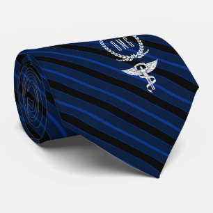 Chiropraktor Beruflich Monogram Blue Imitats Gold Krawatte