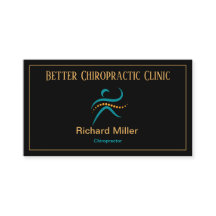 Chiropraktor Black Blue Gold Business Card