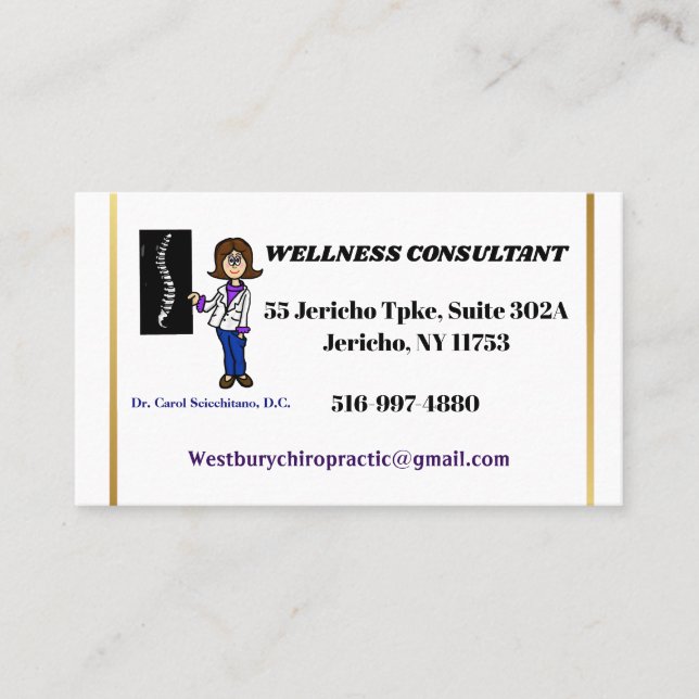 Chiropraktor Business Card - Maßgeschneidert Visitenkarte (Vorderseite)