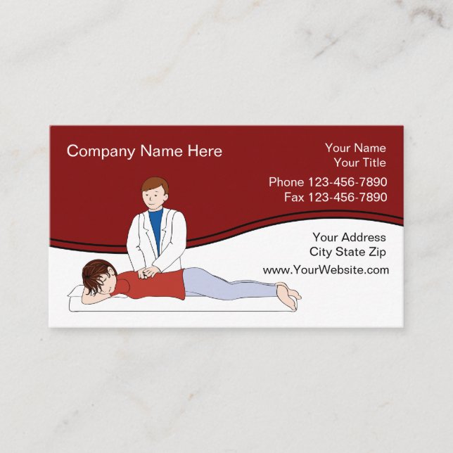 Chiropraktor Business Cards Einzigartiges Design Visitenkarte (Vorderseite)