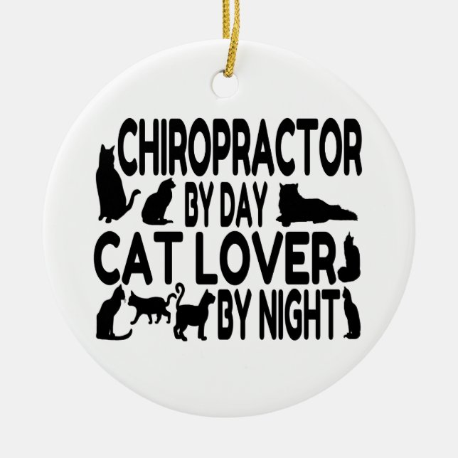 Chiropraktor Cat Lover Keramikornament (Vorne)