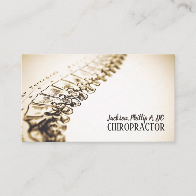 Chiropraktor Chiropractic Klinik Therapie Massage Visitenkarte (Vorderseite)