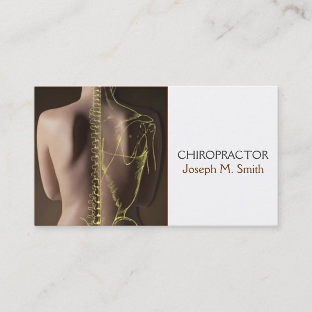 Chiropraktor, Chiropraktik, Krankenversicherungska Visitenkarte (Vorderseite)