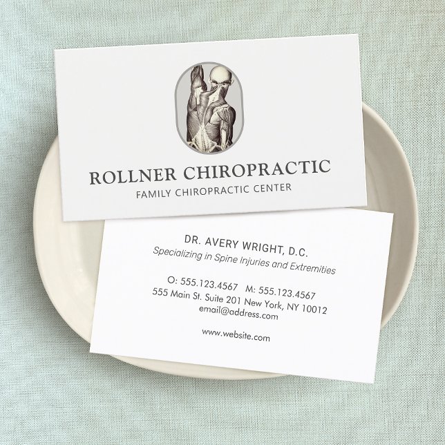 Chiropraktor Chiropraktische Rückenschädigung Visitenkarte (Von Creator hochgeladen)