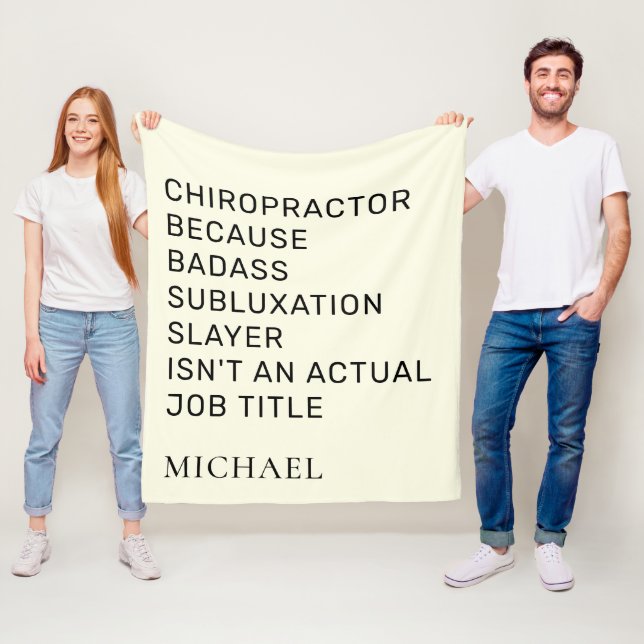 Chiropraktor durch Subluxation Slayer Custom Fleecedecke (Beispiel)