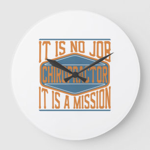 Chiropraktor - es ist kein Job, es ist ein Auftrag Große Wanduhr