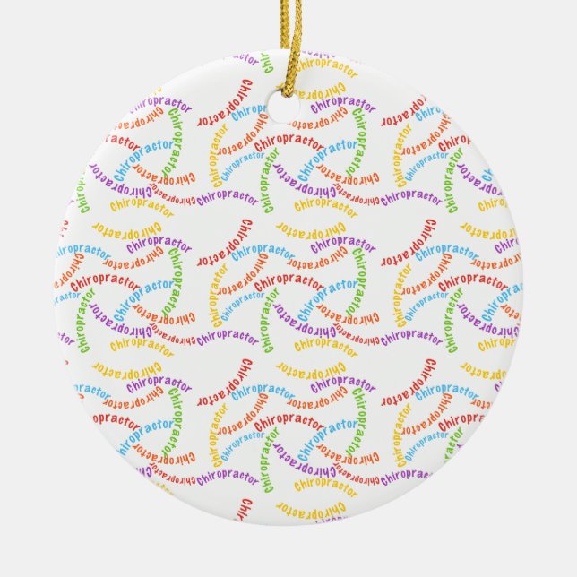 Chiropraktor, farbenfrohe Aufnahme Sherpa Blanket Keramik Ornament (Vorne)