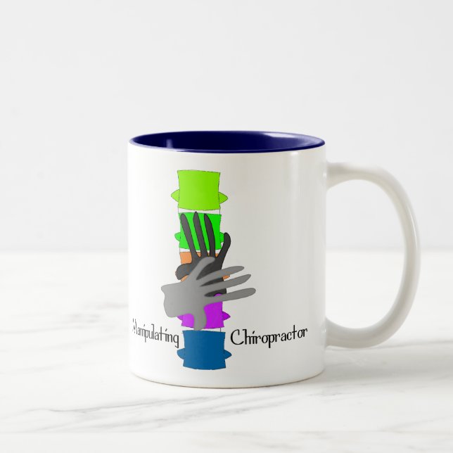 Chiropraktor-Geschenke Zweifarbige Tasse (Rechts)