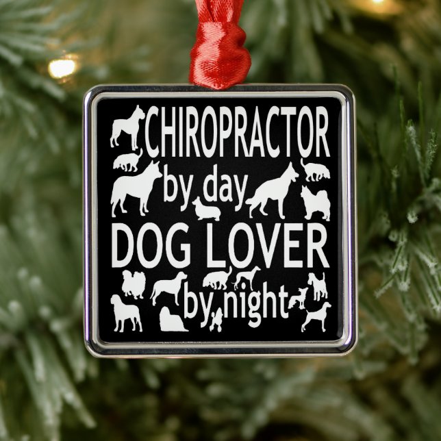 Chiropraktor Lieben Hunde Ornament Aus Metall (Baum)