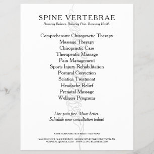 Chiropräktor lizenzierter Arzt Flyer