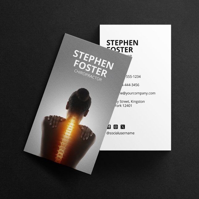 Chiropraktor Massage Therapeut Wirbelsäule Adjust  Visitenkarte (Von Creator hochgeladen)
