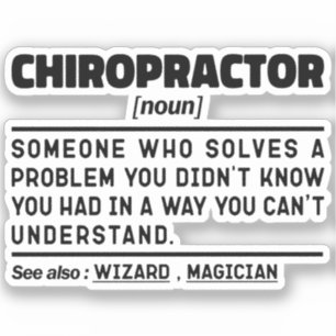 Chiropraktor Noun Physiotherapie Bewertung Cool Aufkleber