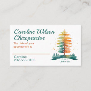 Chiropraktor Osteopath Physiotherapeuten Ernennung Visitenkarte