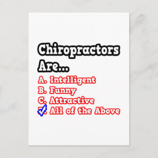 Chiropraktor Quiz...Joke Postkarte