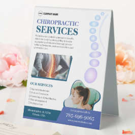 Chiropraktor Services Custom Table Zent Sign Tischaufsteller