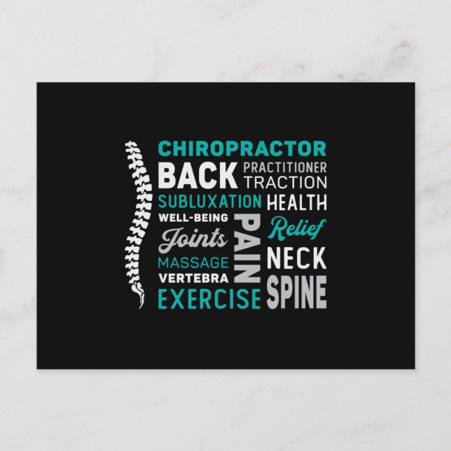Chiropraktor Spine Chiro Chiropraktische Medizin Postkarte (Vorderseite)
