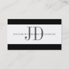 Chiropraktor-Streifen-Weiß/Weiß Visitenkarte