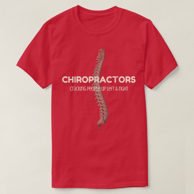 Chiropraktor TChiros Cracking People Up Links & Ri T-Shirt (Design vorne)