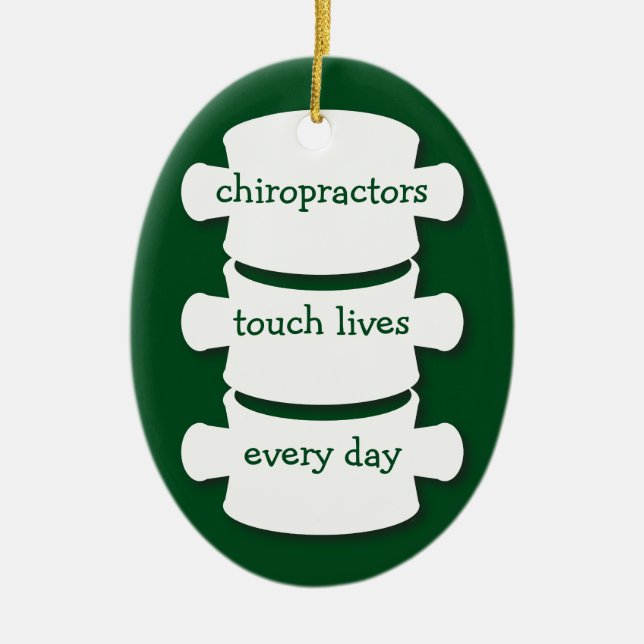 Chiropraktor-Touch lebt personalisierte Verzierung Keramik Ornament (Vorne)