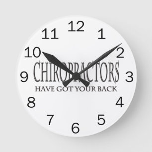 Chiropraktoren haben Ihre Rückseite Runde Wanduhr