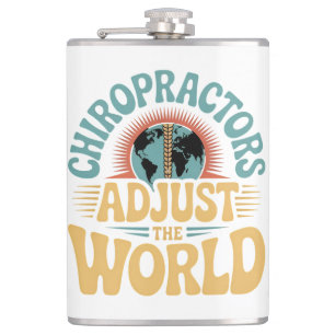 Chiropraktoren passen das Design des World Retro a Flachmann