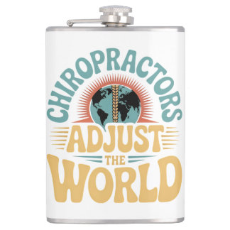 Chiropraktoren passen das Design des World Retro a Flachmann