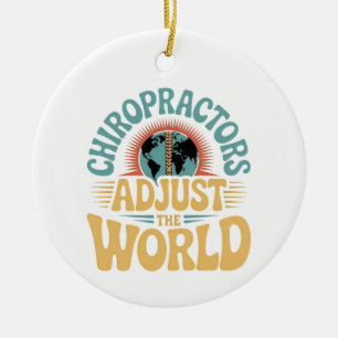 Chiropraktoren passen das Design des World Retro a Keramik Ornament